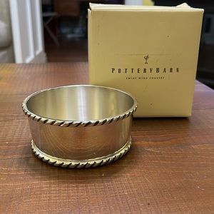 Pottery Barn Twist Wine Coaster- silver